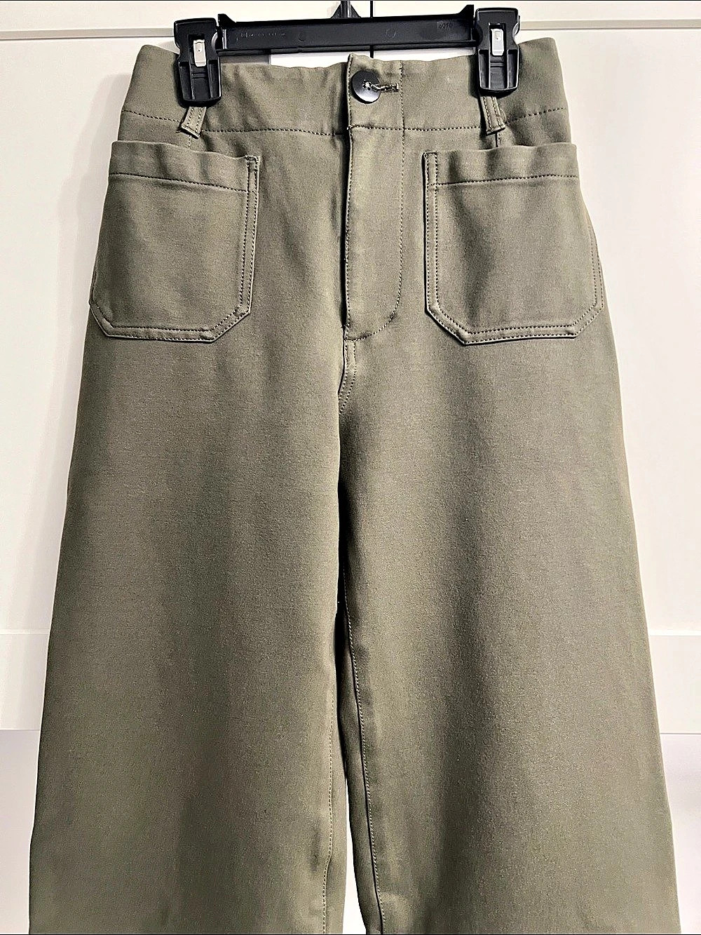 Maeve The Colette Wide Leg Pants in Green Waist 24 Like New - Picture 2 of 16